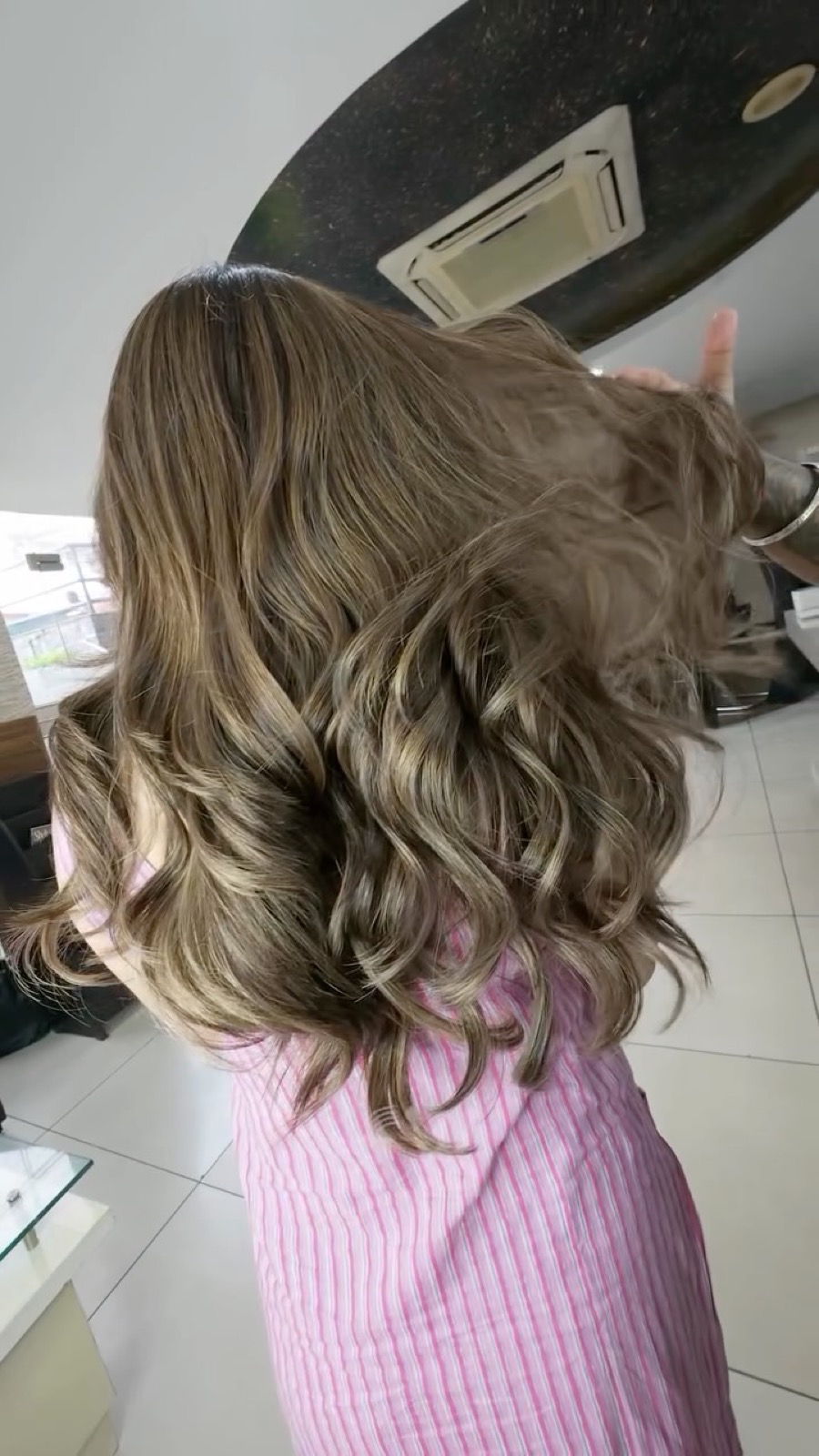 Soft balayage waves styled at Fashion World Palampur